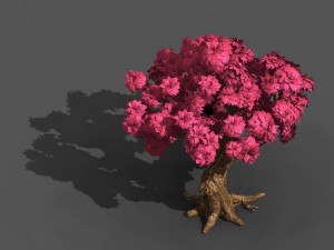 grass temple village - special plant 01 3D Model