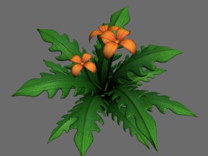 grass temple village - special plant 03 3D Model