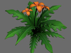 grass temple village - special plant 03 3D Model