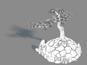 acacia - pine 02 Model 3D