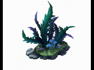 river - grass 01 3D Model
