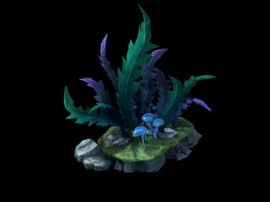 river - grass 01 3D Model