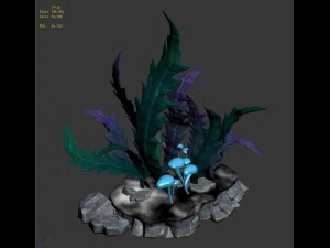 river - grass 01 3D Model