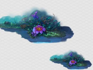 river - grass 02 3D Model