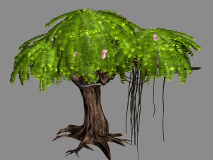 river yangcheng - huai tree 01 3D 모델