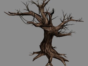 river yangcheng - ash tree trunk 01 Model 3D