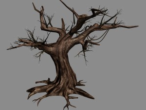 river yangcheng - ash tree trunk 01 3D Model