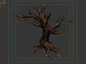river yangcheng - ash tree trunk 01 3D Model