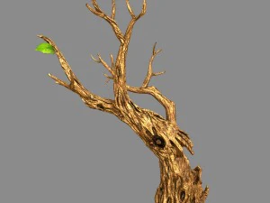 여우 기산 - 폐허 영화 - 마른 나무 01 3D 모델