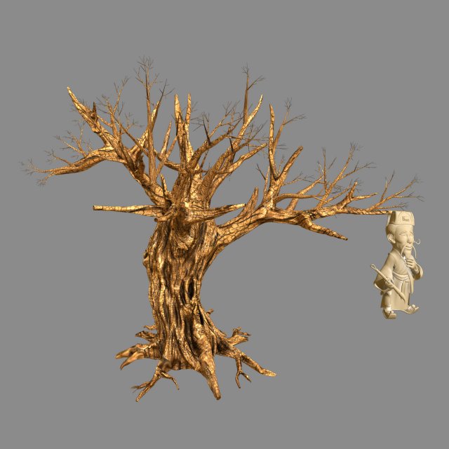 fox qishan - ruins film - dry tree 02 3D Model .c4d .max .obj .3ds .fbx .stl .blend 