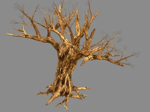 fox qishan - ruins film - dry tree 02 3D Model