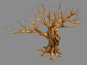 fox qishan - ruins film - dry tree 02 3D Model