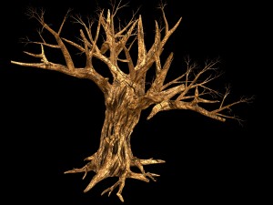 fox qishan - ruins film - dry tree 02 3D Model