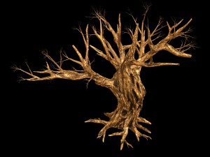 fox qishan - ruins film - dry tree 02 3D Model