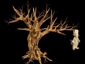 fox qishan - ruins film - dry tree 02 3D Model