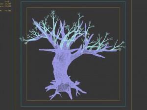 fox qishan - ruins film - dry tree 02 3D Model