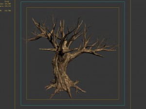 fox qishan - ruins film - dry tree 02 3D Model