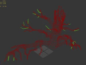 fox qishan - altar dead tree 01 3D Model
