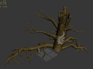 fox qishan - altar dead tree 01 3D Model
