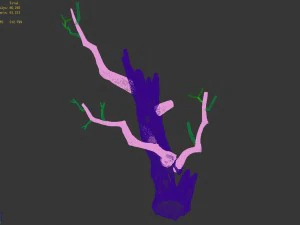 fox mountain - crescent spring - tree 01 3D Model