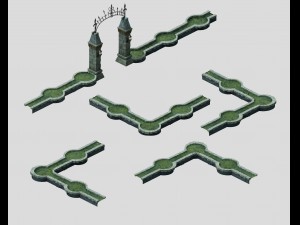 flower garden 1002 Model 3D