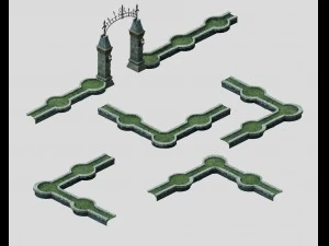 flower garden 1002 3D Model