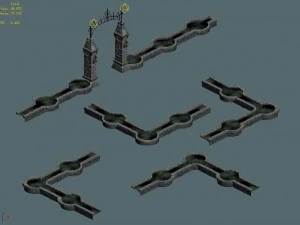 flower garden 1002 3D Model
