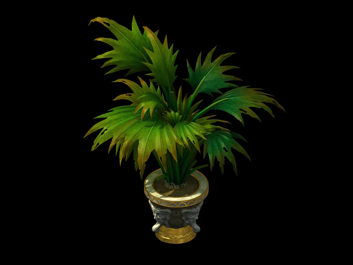 church hospital - flower pots 01 3D Model .c4d .max .obj .3ds .fbx .stl .blend