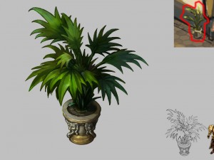 church hospital - flower pots 01 Modèle 3D