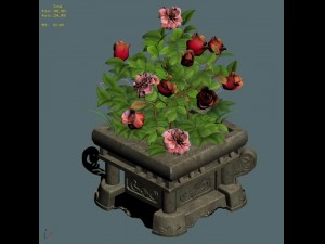 church hospital - flowerpot 02 3D Model