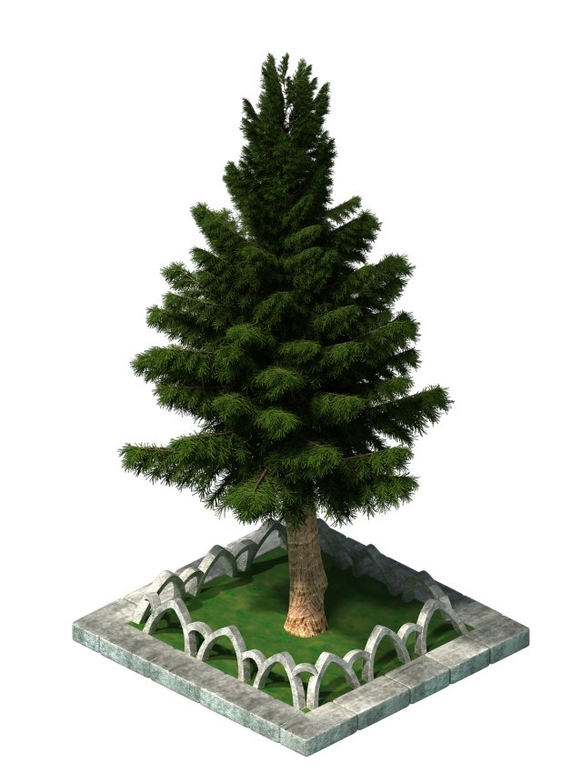 church hospital - decorative tree 02 3D मॉडल .c4d .max .obj .3ds .fbx .stl .blend 