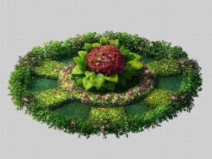 marriage - garden - flowers 01 Modèle 3D