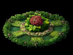 marriage - garden - flowers 01 3D Model