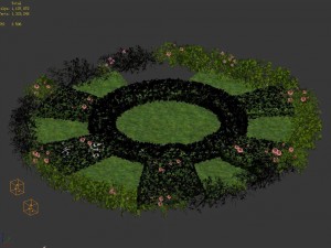 marriage - garden - flowers 01 3D Model