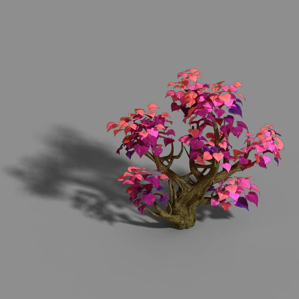 capital - pink tree 01 3D Model .c4d .max .obj .3ds .fbx .stl .blend 