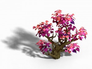 capital - pink tree 01 3D 모델