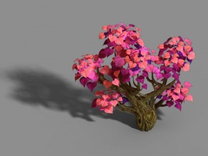 capital - pink tree 01 3D 모델