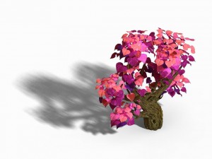 capital - pink tree 01 3D 모델