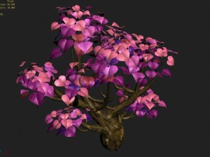 capital - pink tree 01 3D 모델