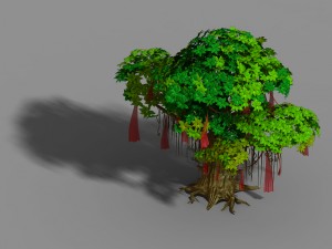 capital - green tree 02 3D Model