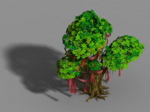 capital - green tree 02 3D Model