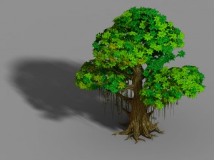 capital - green tree 02 3D Model