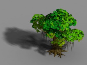 capital - green tree 02 3D Model