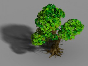 capital - green tree 02 3D Model
