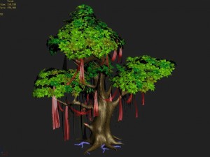 capital - green tree 02 3D Model