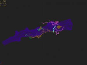 elven mountains - green algae - dead trees 01 3D Model