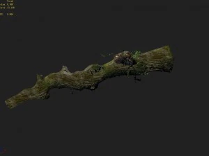 elven mountains - green algae - dead trees 01 3D Model