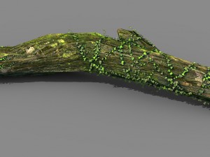 elven mountains - green algae - dead trees 02 3D 모델