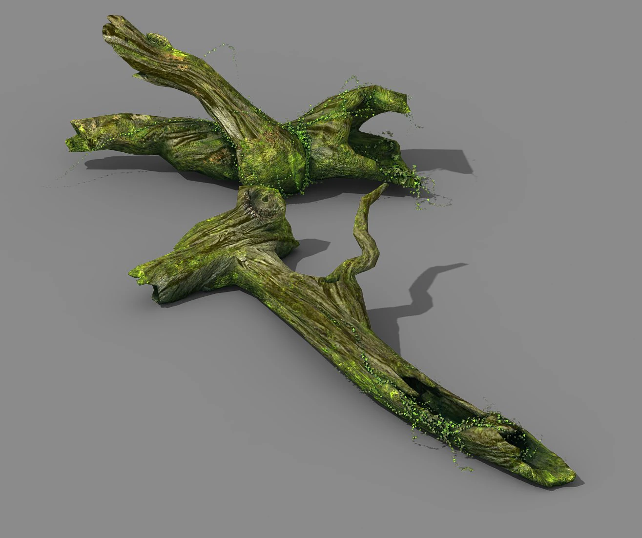 elven mountains - green algae - dead trees 03 3D Model .c4d .max .obj .3ds .fbx .stl .blend 