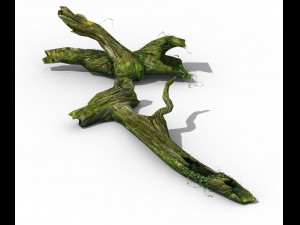 elven mountains - green algae - dead trees 03 3D Model